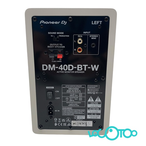 Altavoces HIFI PIONEER DJ  DM-40D-BT-W