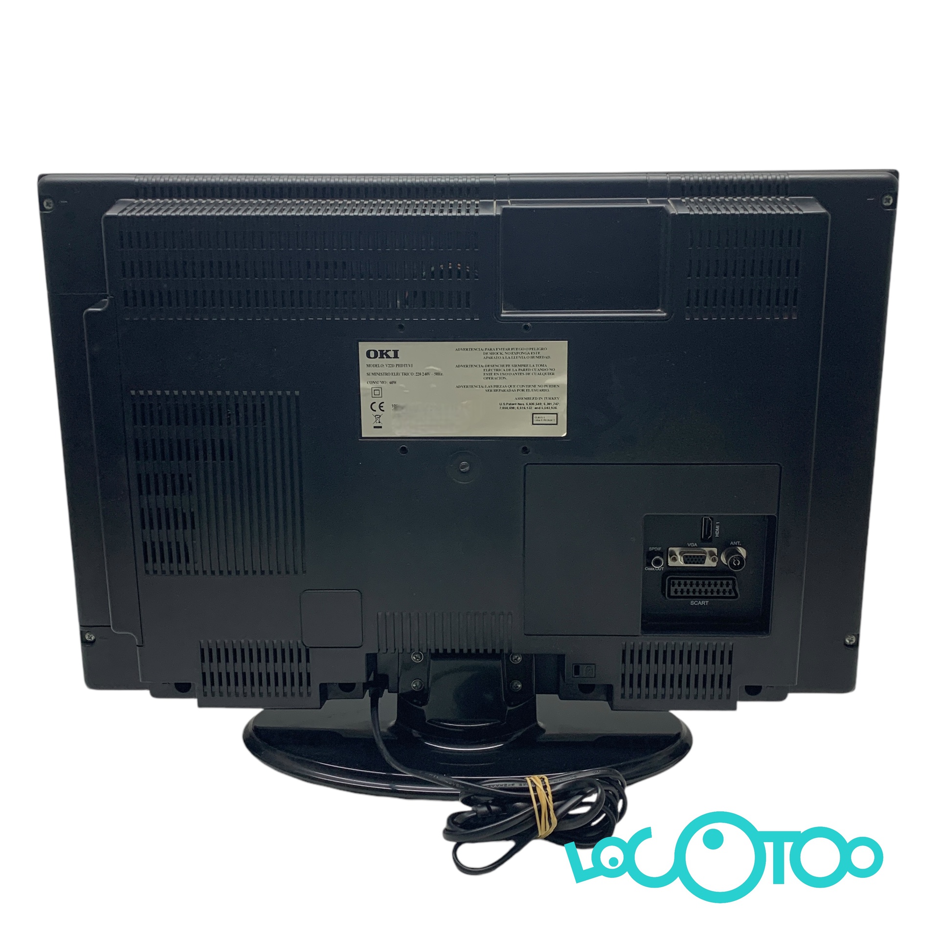 TV LCD OKI V22D-PH Euroconector TDT 22 '' Peana HDMI