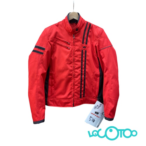 CHAQUETA MOTO MUJER SPYKE ROJA CON PROTECCI