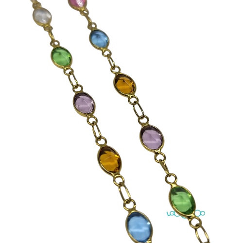 Cadena Oro con piedra 18K 