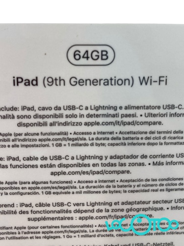 APPLE IPAD 9th GENERACION (A2602) WIFI 64 G
