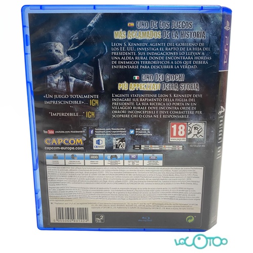 Videojuego SONY PS4 RESIDENT EVIL 4 Playsta