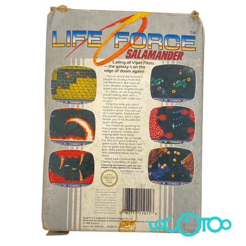 LIFE FORCE SALAMANDER NINTENDO NES