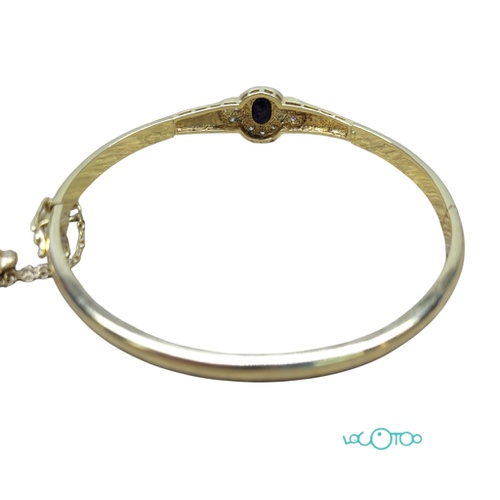 Pulsera rígida oro 18K con piedra 