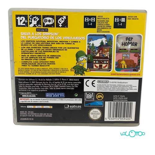 Videojuego NINTENDO DS LOS SIMPSON EL VIDEO