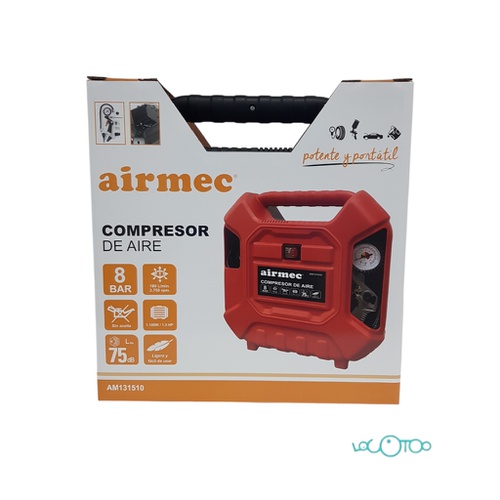 COMPRESOR DE AIRE PORTATIL AIRMEC 1.5HP 8 B