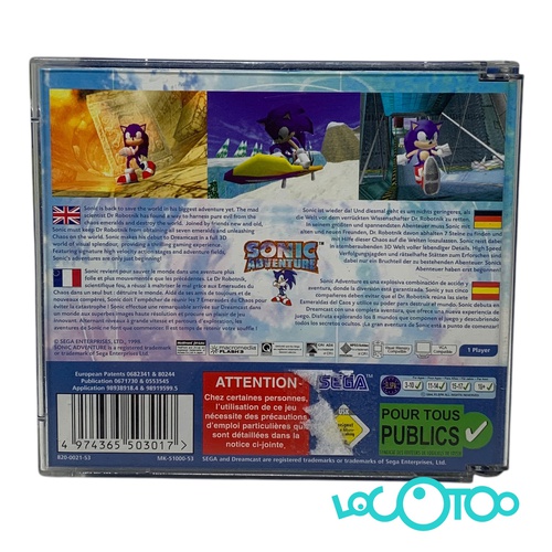 Videojuego Dreamcast Sonic Adventure