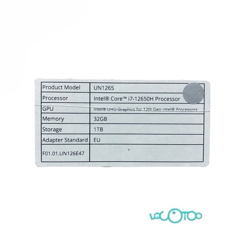 PC MINISFORUM un1265 1 TB 32 GB Intel I7 12