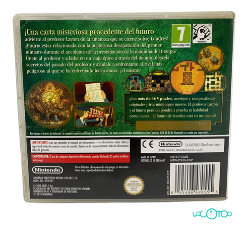 Videojuego NINTENDO EL PROFESOR LAYTON Y EL