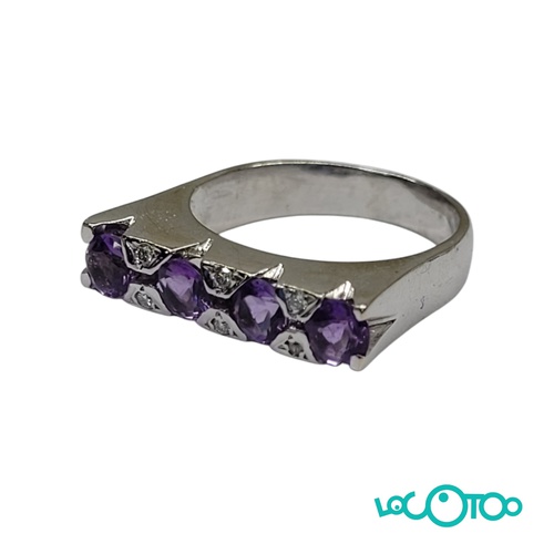 Anillo Oro blanco 18K y diamantes 