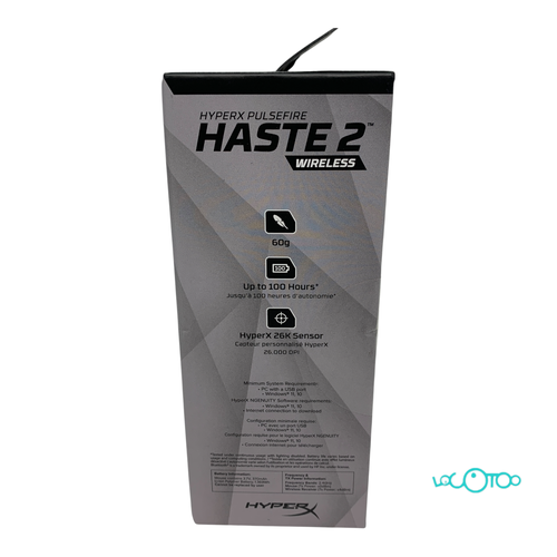 Ratón HYPER X HASTE 2 WIRELESS Gaming Inalá