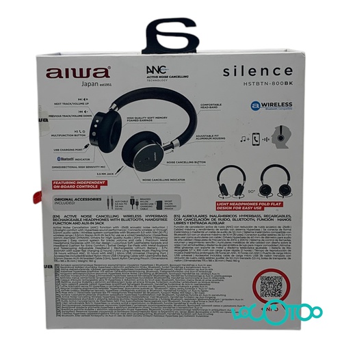 Auricular Bluetooth AIWA HSBTN800N Diadema 