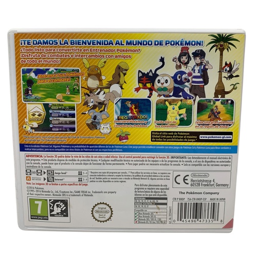 Videojuego NINTENDO 3DS POKEMON SOL 3DS Nin