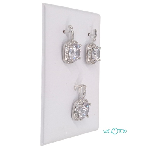CONJUNTO PENDIETES Y COLGANTE DE PLATA
