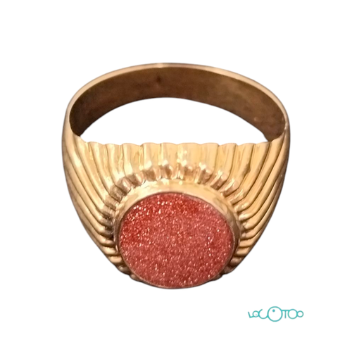 ANILLO SELLO ORO 18K CON PIEDRA