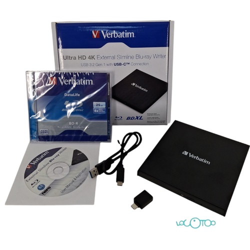 LECTOR GRABADOR VERBATIM ULTRA HD 4K EXTERN