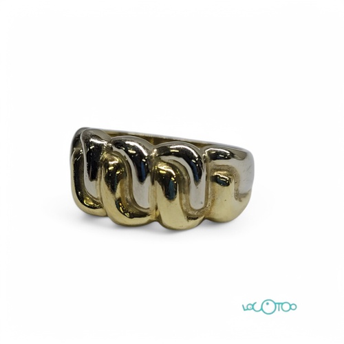 Anillo Oro 18K blanco y amarillo