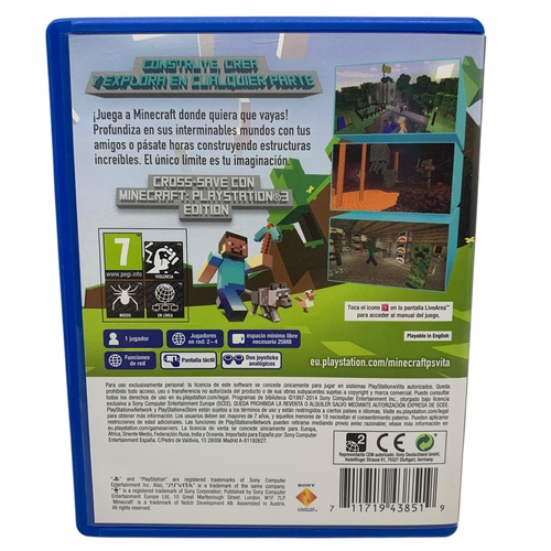 Videojuego JUEGO PSVITA MINECRAFT PSVITA