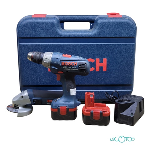 KIT HERRAMIENTAS BOSCH TALADRO + AMOLADORA