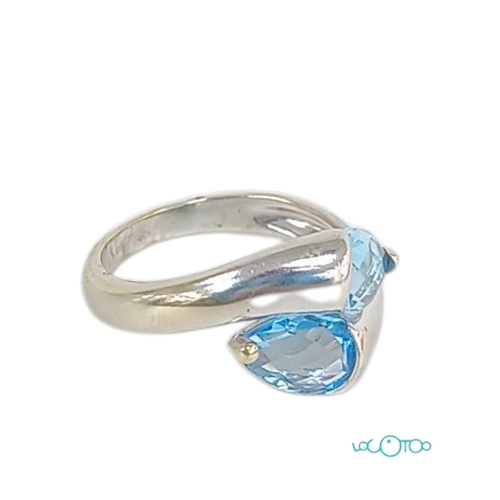 ANILLO ORO BANCO 18K