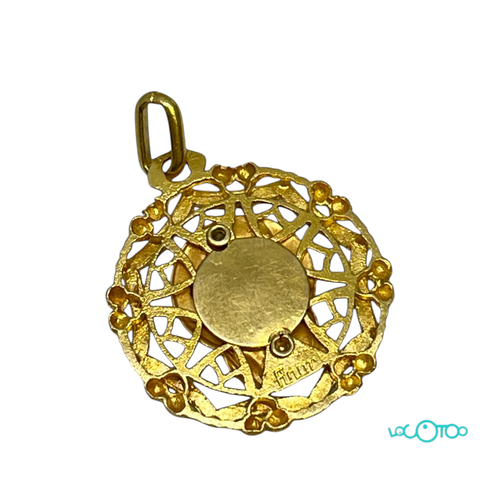 Colgante Oro CON MEDALLA BEBE