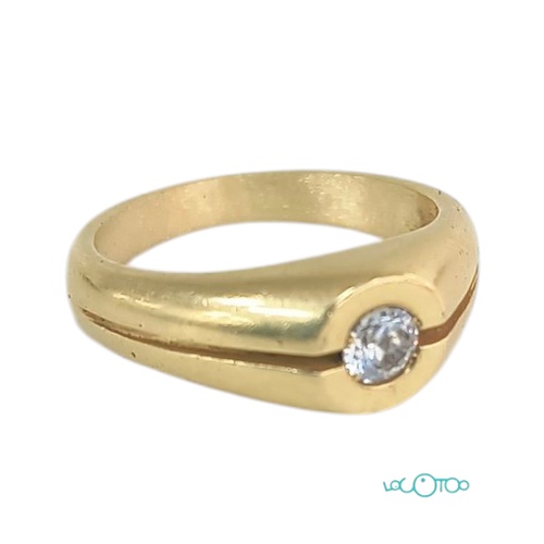 ANILLO SOLITARIO ORO 18K