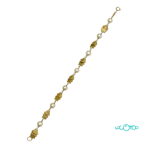 Pulsera Oro ESLABONES EN FORMA DE NIÑA CON 