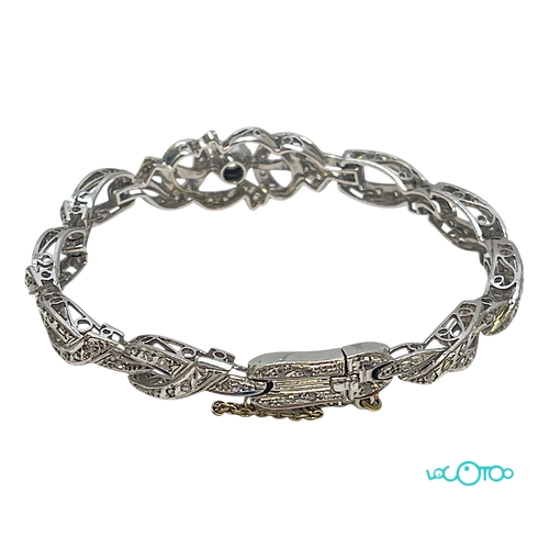 Pulsera Oro BLANCO CON BRILLANTES