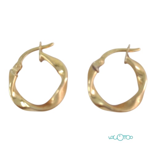 ARETAS ORO 18K RIZADAS