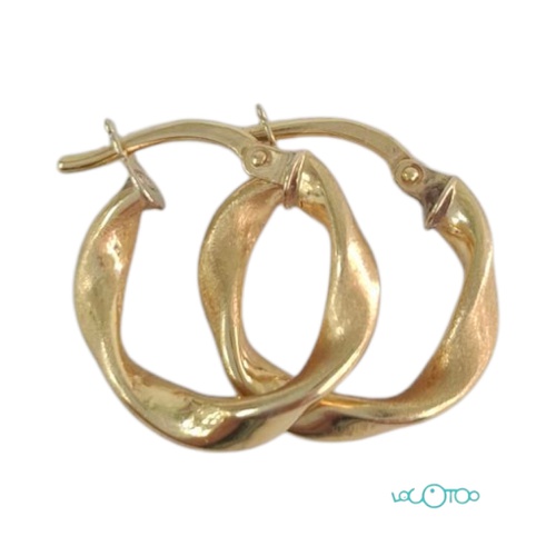 ARETAS ORO 18K RIZADAS