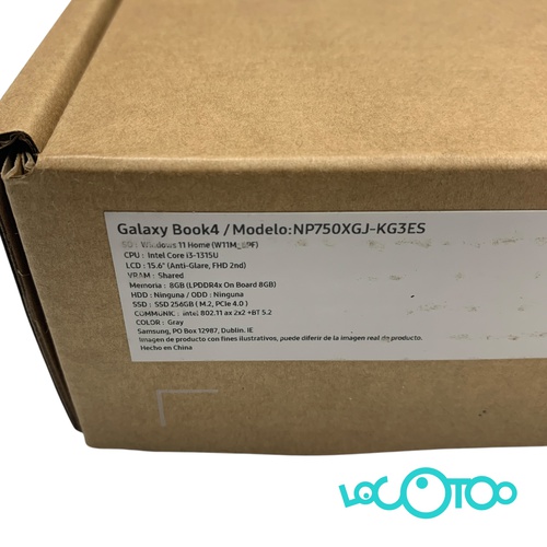 Portátil SAMSUNG GALAXY BOOK 4 256 GB SSD 8