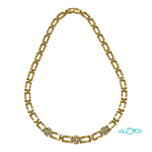 Cadena Oro GARGANTILLA CON PIEDRAS BLANCAS