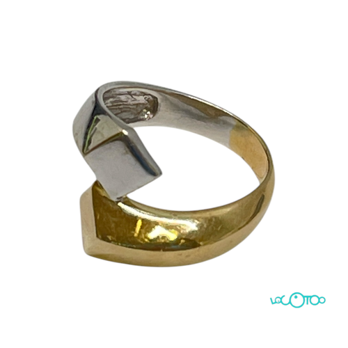 Anillo Oro 18Kt dos tonos 18mm