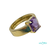 Anillo Oro 18Kt con piedra morada