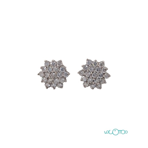 PENDIENTES DE ORO BLANCO 18K CON DIAMANTES