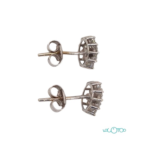 PENDIENTES DE ORO BLANCO 18K CON DIAMANTES
