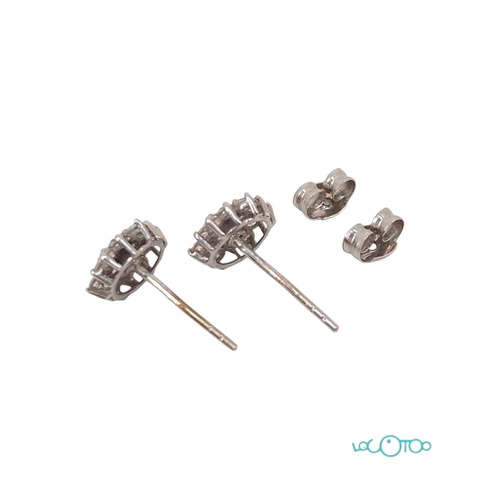 PENDIENTES DE ORO BLANCO 18K CON DIAMANTES