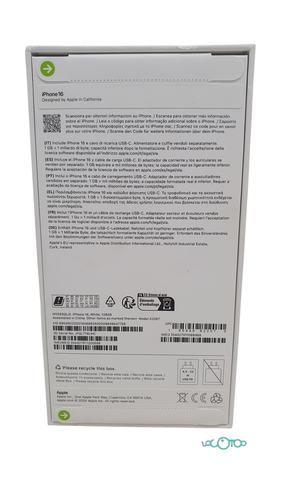 Smartphone APPLE IPHONE 16 128 GB PRECINTAD