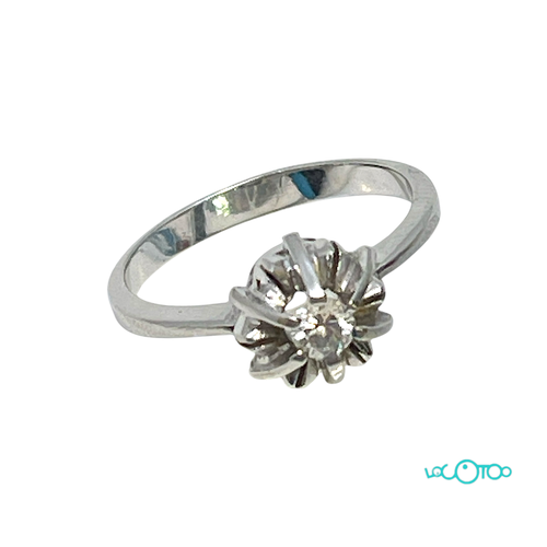 Anillo Oro BLANCO CON BRILLANTE