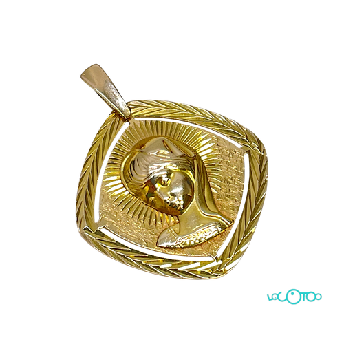 Colgante Oro MEDALLÓN NIÑA CON INSCRIPCION 