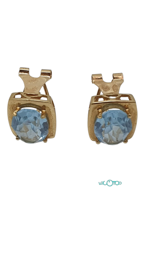 Pendientes Oro PENDIENTES PIEDRA AZUL