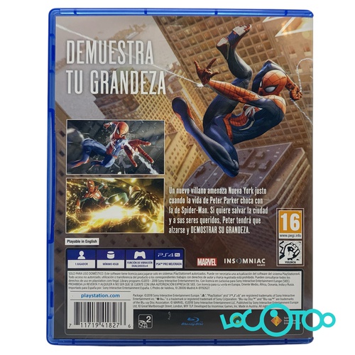 Videojuego SONY PS4 SPIDERMAN PS4
