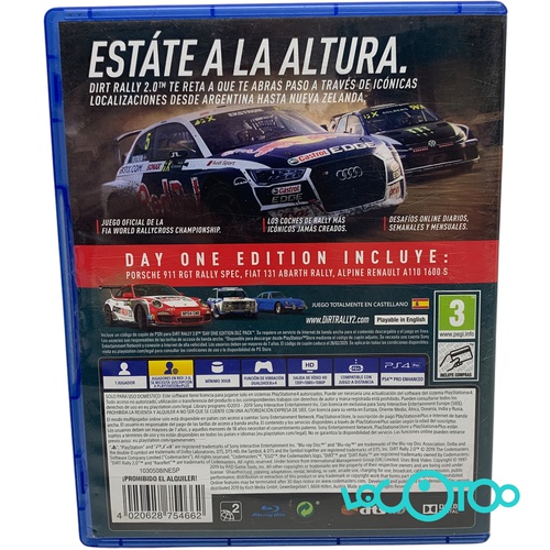 Videojuego SONY PS4 DIRT RALLY 2.0  PS4