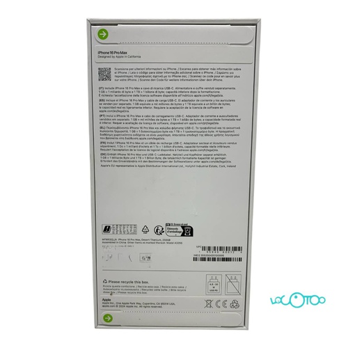 APPLE IPHONE 16 PRO MAX 6,9 '' 8 GB 256 GB 
