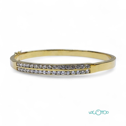 Brazalete de oro 18K con 34 circonitas 