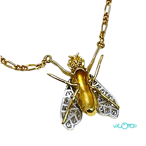 Cadena Oro CON COLGANTE MOSCA Y 24 BRILLANT