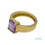 Anillo Oro 18Kt con piedra morada