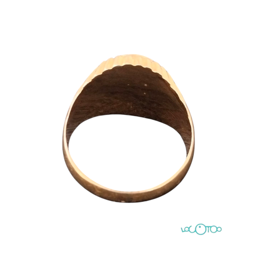 ANILLO SELLO ORO 18K CON PIEDRA