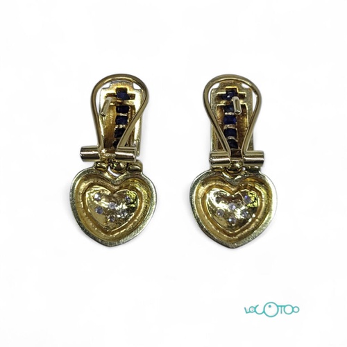 Pendientes Oro 18K corazon 
