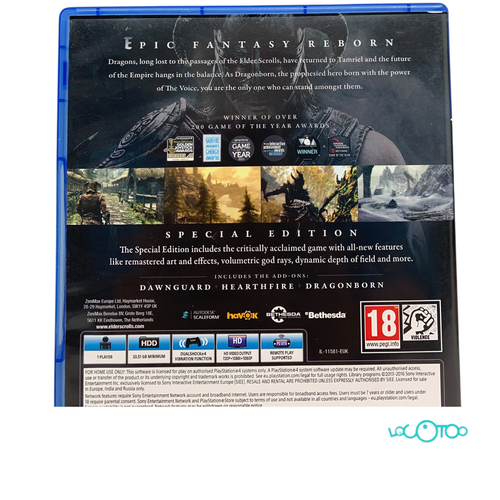 Videojuego SONY PS4 THE ELDER SCROLLS V SKY